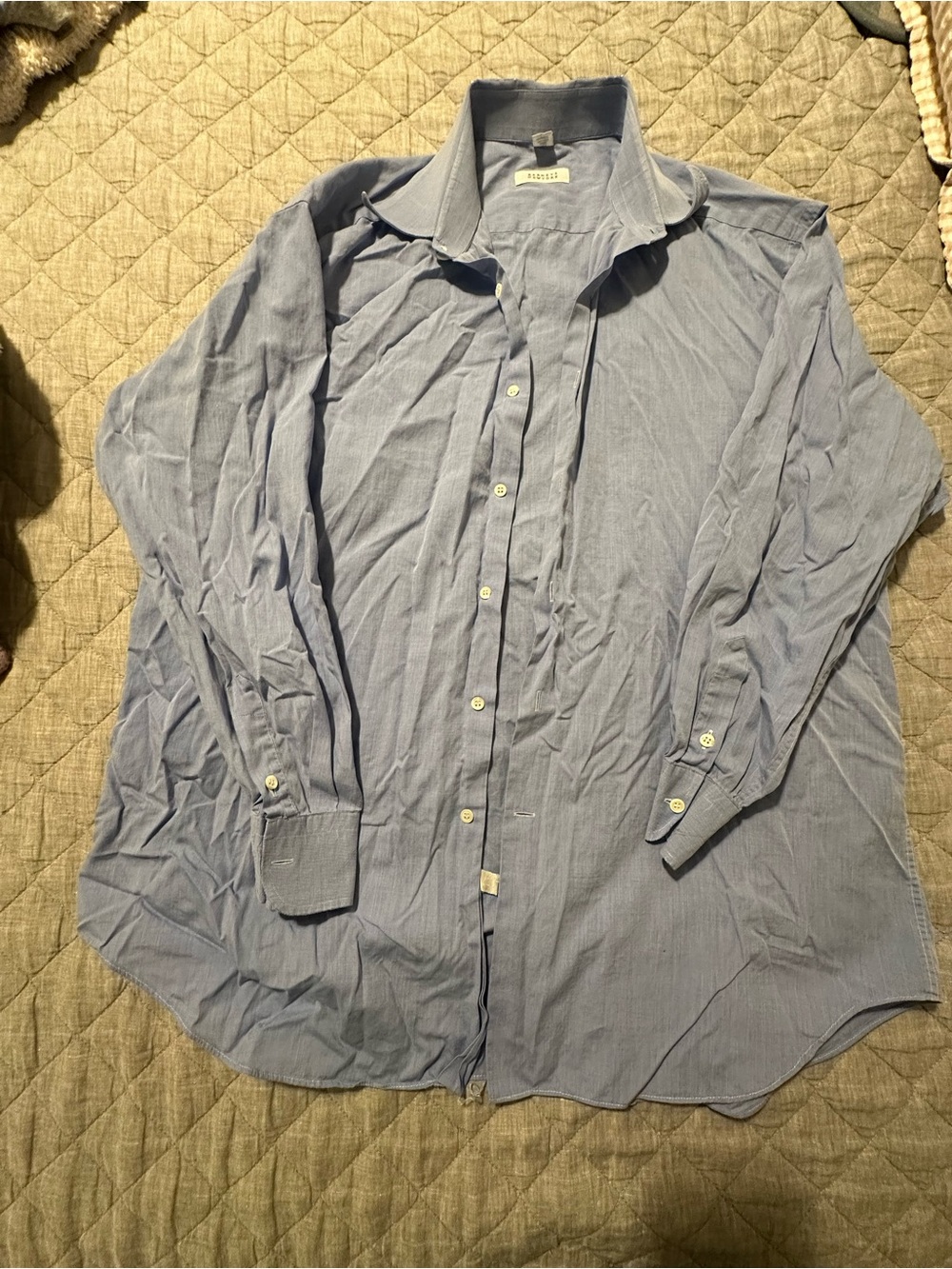 Barneys New York Light Blue Men's Dress Shirt - Classic Collar